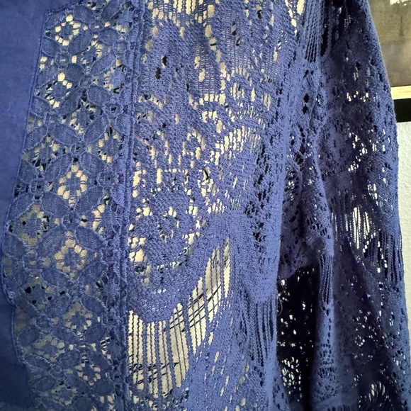 Royal Blue Gracewear Lace Tunic - Picture 2 of 7